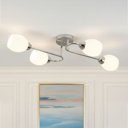 Plafonnier KING 4xE27/15W/230V chrome brillant