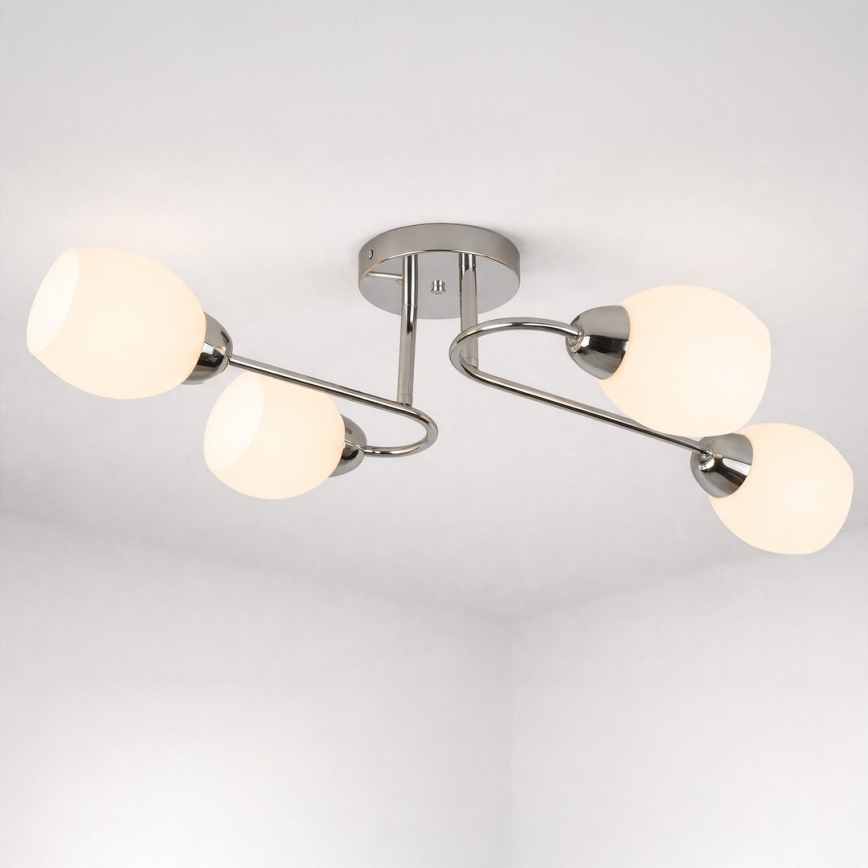 Plafonnier KING 4xE27/15W/230V chrome brillant