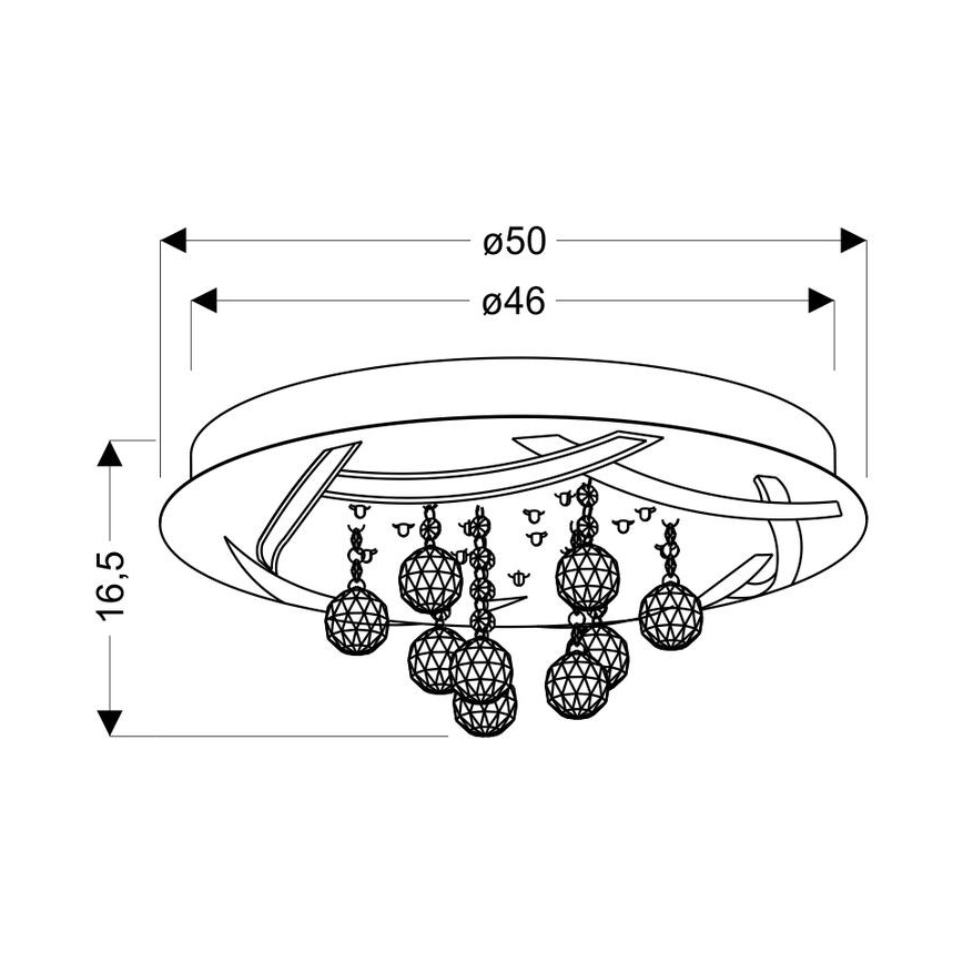 Plafonnier KORFU LED/30W/230V