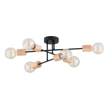 Plafonnier LA-STENA 6xE27/15W/230V beige/noir
