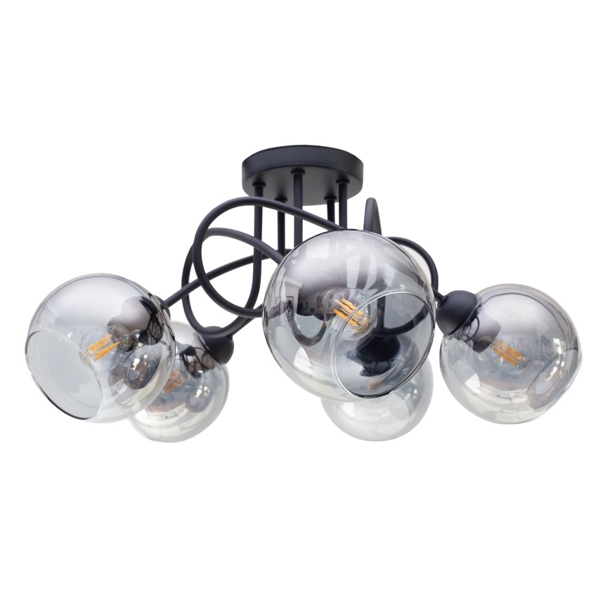 Plafonnier LATIL 5xE27/60W/230V noir