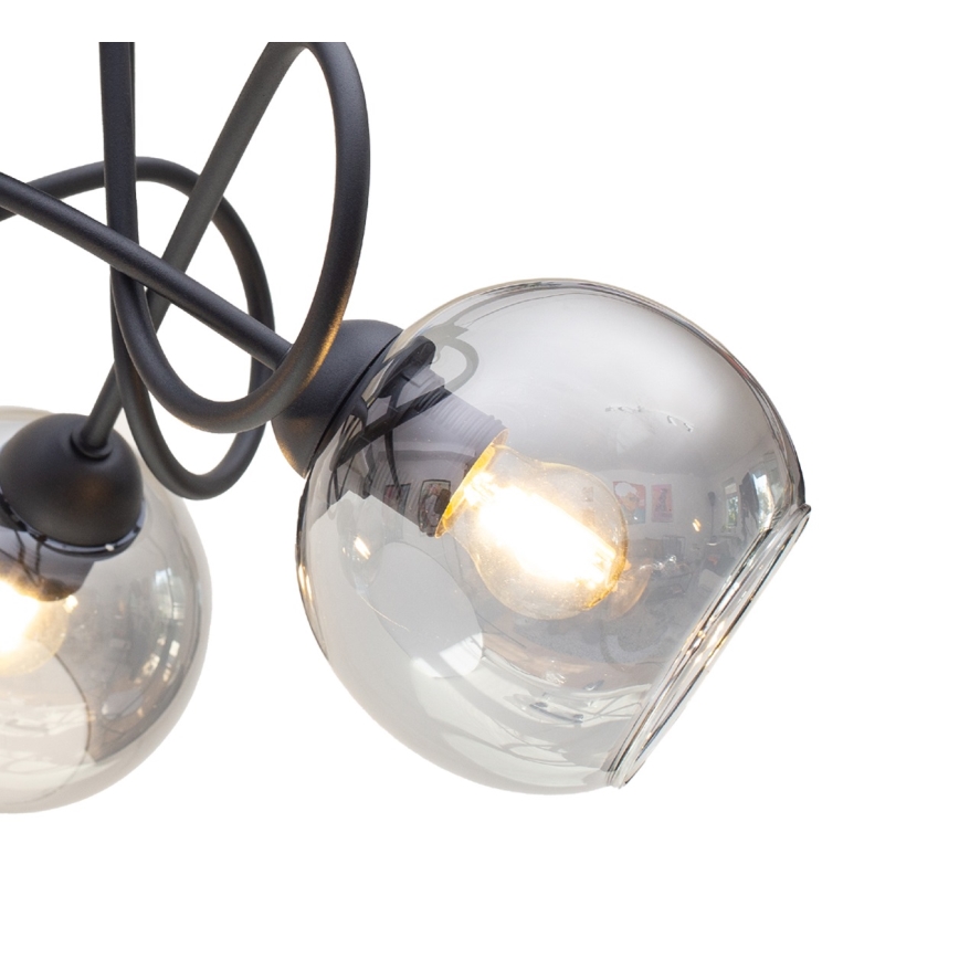 Plafonnier LATIL 5xE27/60W/230V noir