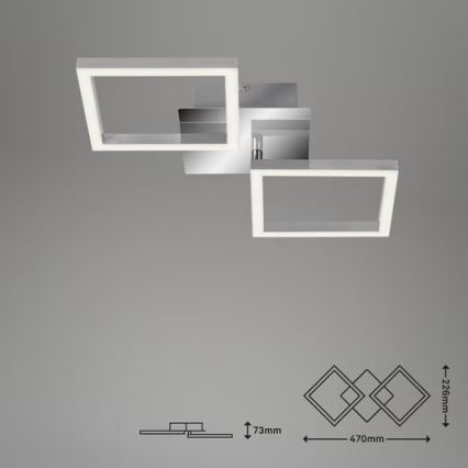 Plafonnier LED 10W/230V 3000K chrome mat