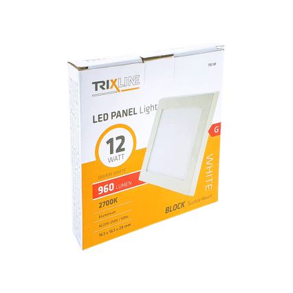 Plafonnier LED/12W/230V 2700K 16,3x16,3 cm blanc