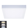 Plafonnier LED/12W/230V 3000/4000/6000K 17x17 cm blanc