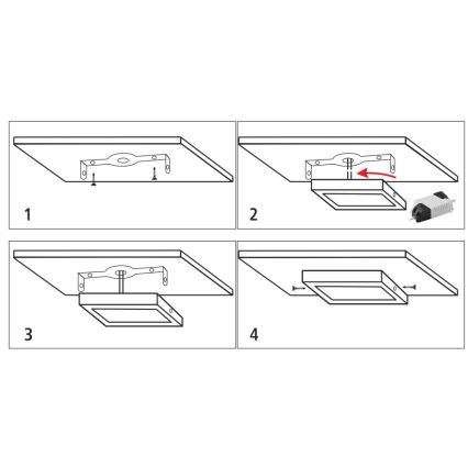 Plafonnier LED/12W/230V 4200K 16,3x16,3 cm blanc