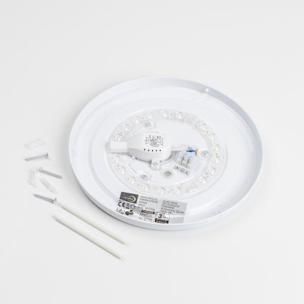 Plafonnier LED 12W/230V Ø 32 cm gris/argenté