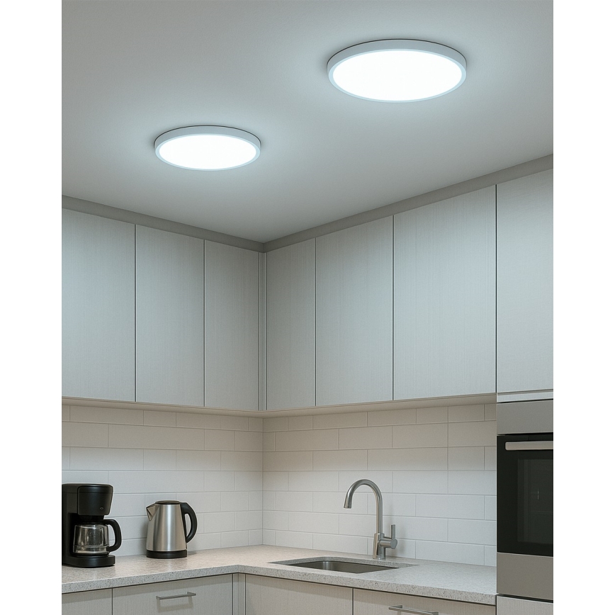 Plafonnier LED 18 W/230 V 3000/4000/6500 K Ø 23 cm blanc