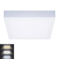 Plafonnier LED/18W/230V 3000/4000/6000K 22,5x22,5 cm blanc