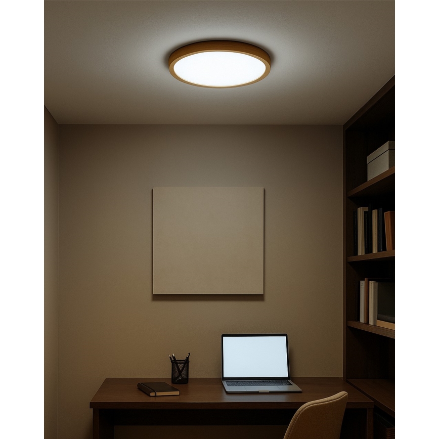 Plafonnier LED/18W/230V 3000/4000/6500K Ø 23 cm beige