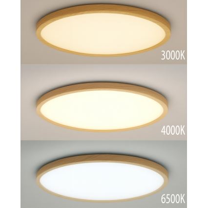 Plafonnier LED/18W/230V 3000/4000/6500K Ø 23 cm beige