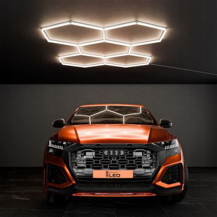 Plafonnier LED HEXAGON LED/192W/85-265V 4000K 298x209 cm IRC 90 IP54 blanc