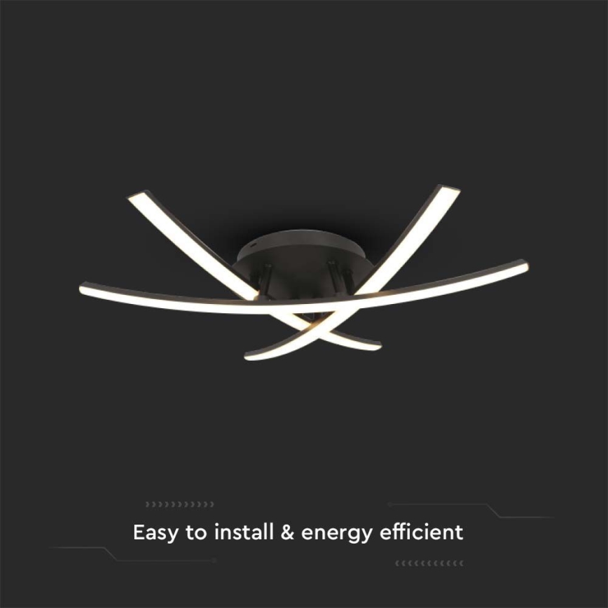 Plafonnier LED/20W/230V 3000K noir