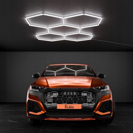 Plafonnier LED HEXAGON LED/240W/85-265V 6500K 298x209 cm CRI 90 IP44 blanc