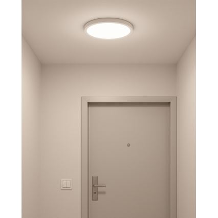 Plafonnier LED/24W/230V 3000/4000/6500K Ø 30 cm blanc