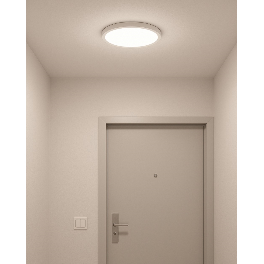 Plafonnier LED/24W/230V 3000/4000/6500K Ø 30 cm blanc