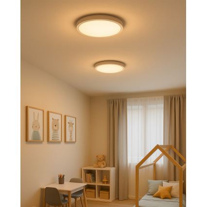 Plafonnier LED/24W/230V 3000/4000/6500K Ø 30 cm blanc