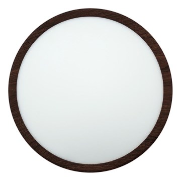 Plafonnier LED/24W/230V 3000/4000/6500K Ø 30 cm marron
