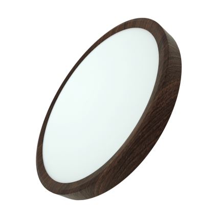 Plafonnier LED/24W/230V 3000/4000/6500K Ø 30 cm marron