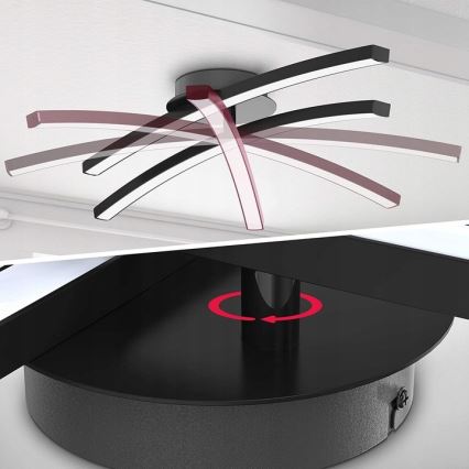 Plafonnier LED 2xLED/6W/230V 3000K noir