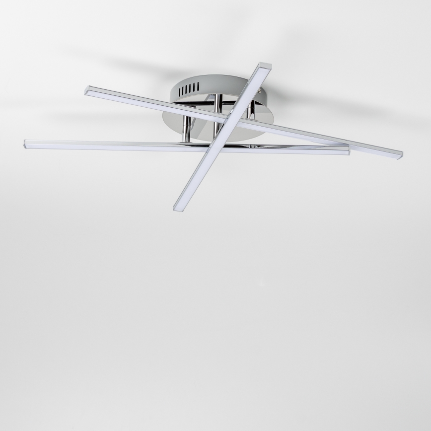 Plafonnier LED 3 x 3 W, 230 V, chrome brillant
