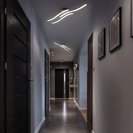 Plafonnier LED 3 × 6 W, 230 V, 2700 K — noir