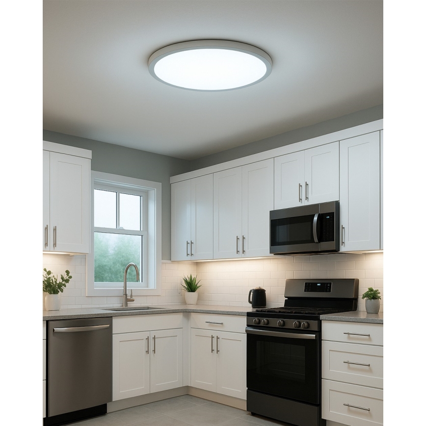 Plafonnier LED/32W/230V 3000/4000/6500K diam. 40 cm blanc