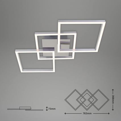 Plafonnier LED/33W/230V 3000K chrome mat
