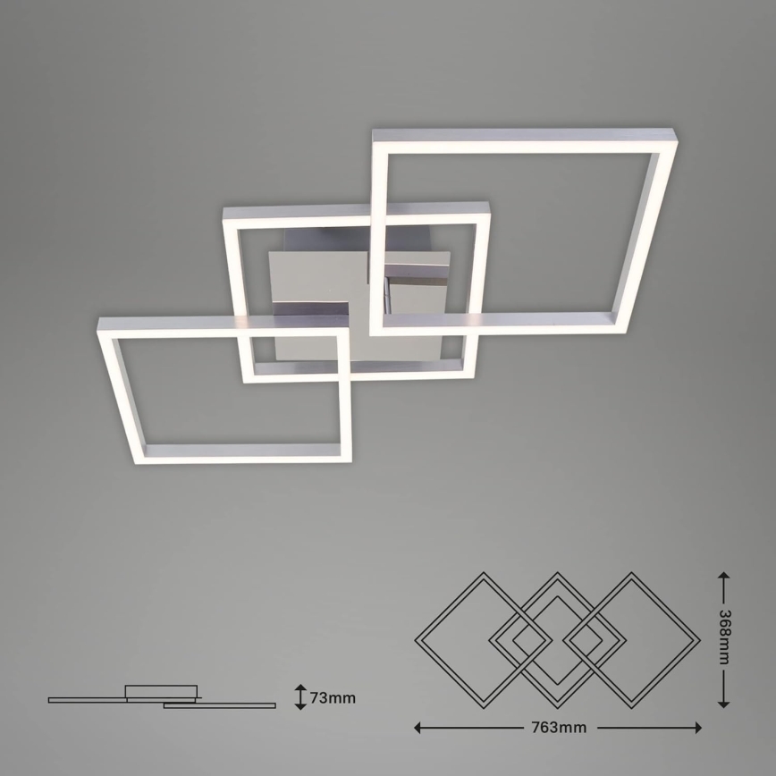 Plafonnier LED/33W/230V 3000K chrome mat