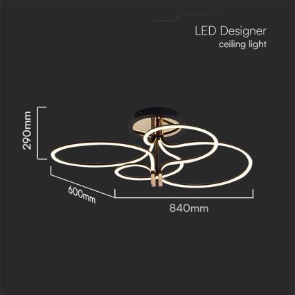 Plafonnier LED/36W/230V 3000K