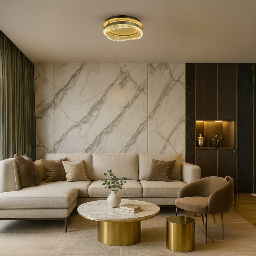 Plafonnier LED / 36W / 230V Ø 43 cm doré