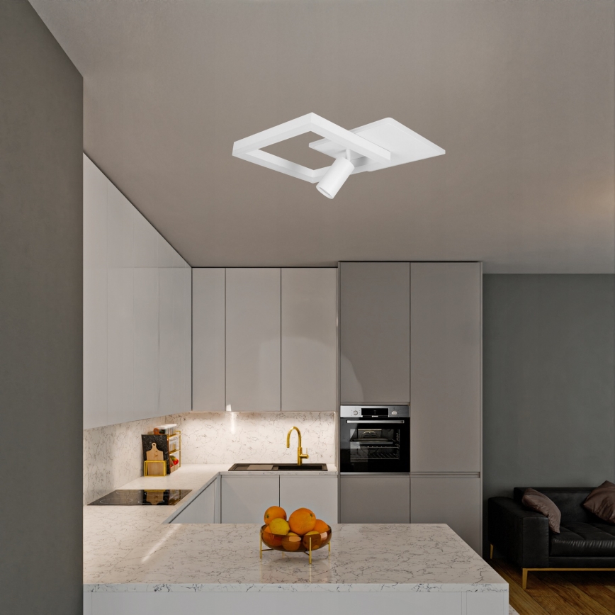 Plafonnier LED 38 W, 230 V + 1× ampoule GU10 30 W, blanc