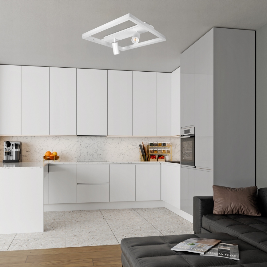 Plafonnier LED/38W/230V + 2xGU10/30W blanc