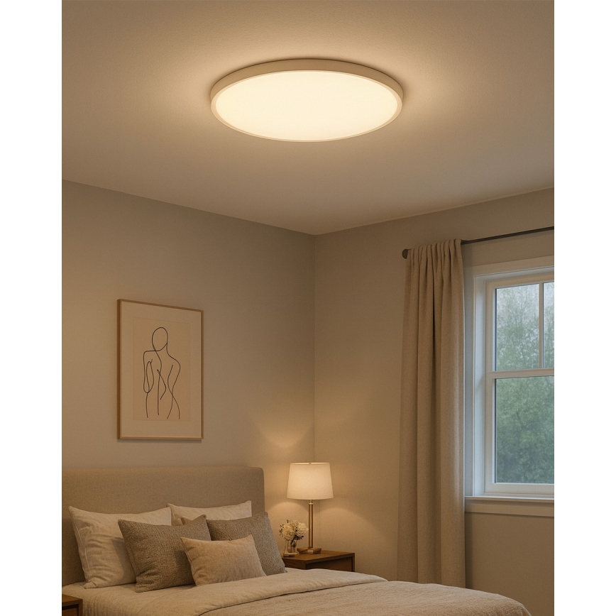 Plafonnier LED/40W/230V 3000/4000/6500K Ø 50 cm blanc