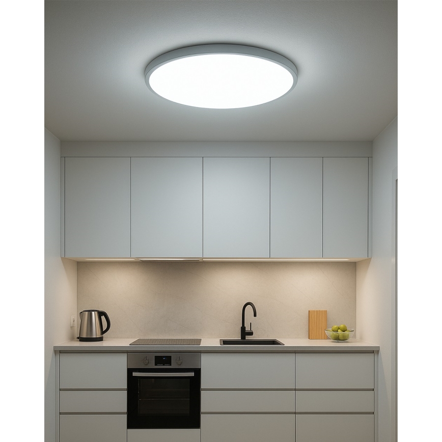 Plafonnier LED/40W/230V 3000/4000/6500K Ø 50 cm blanc