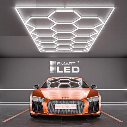 Plafonnier LED HEXAGON LED/696W/85-265V 6500K 484x243 cm IRC 90 IP54 blanc