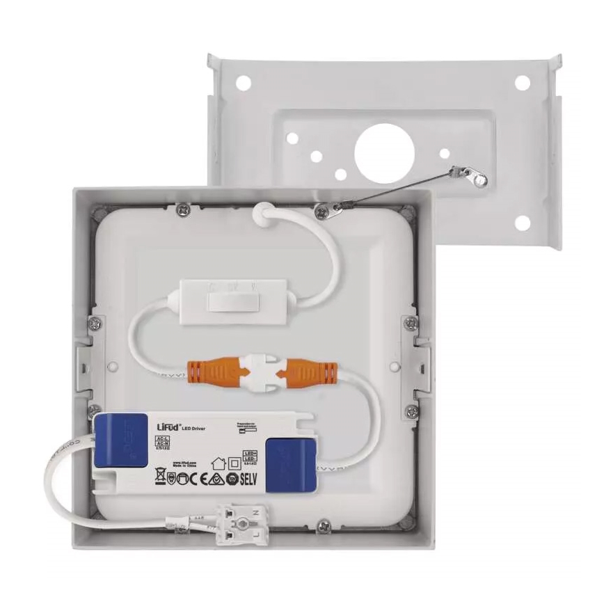 Plafonnier NEXXO LED/7,6W/230V 3000/3500/4000K 12x12 cm blanc