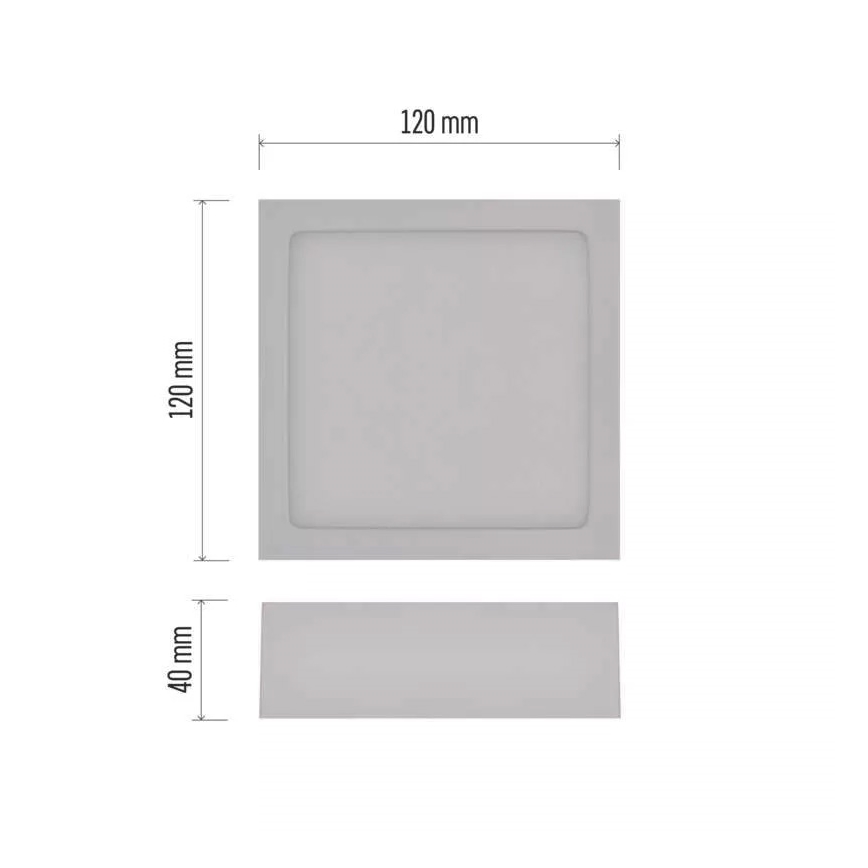 Plafonnier NEXXO LED/7,6W/230V 3000/3500/4000K 12x12 cm blanc