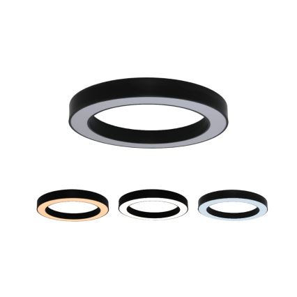 Plafonnier LED/80W/230V 3000/4000/6500K Ø 80 cm noir