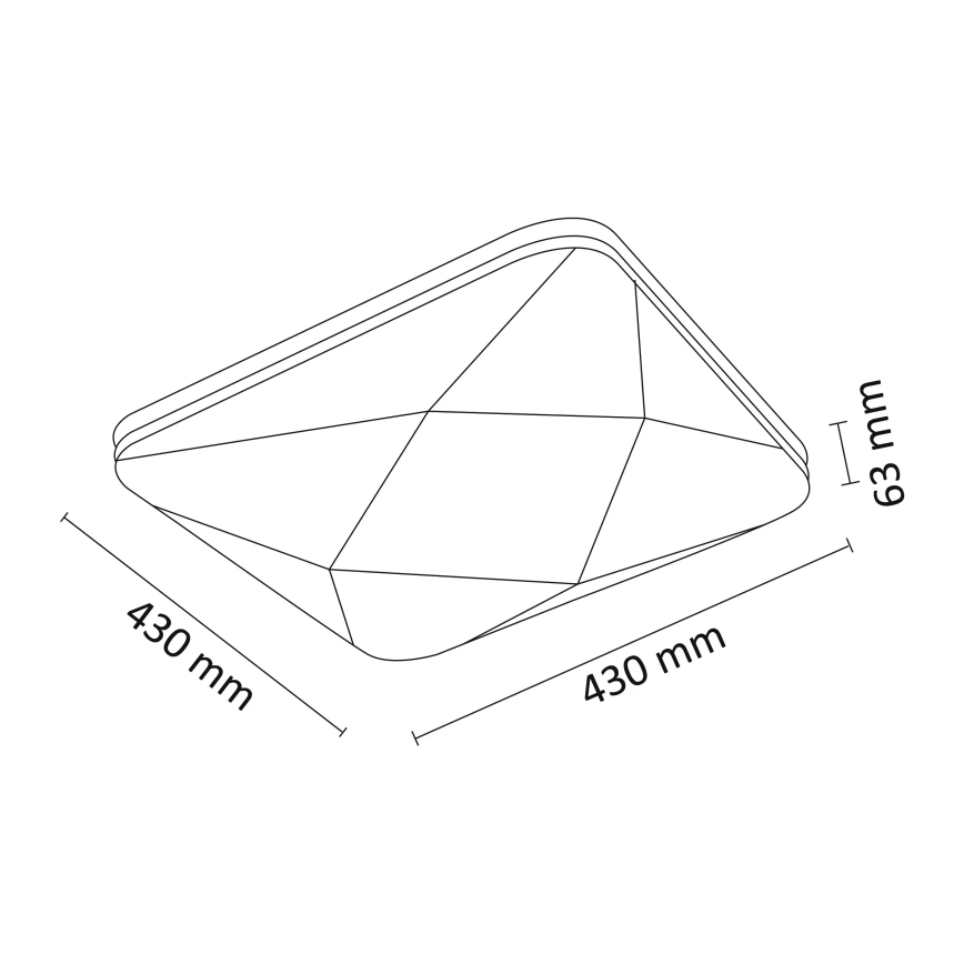 Plafonnier LED à intensité variable KASTOR avec télécommande LED/72W/230V