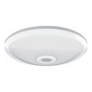 Plafonnier LED avec capteur de mouvement et capteur crépusculaire, LED/20W/230V, Ø 29 cm, blanc