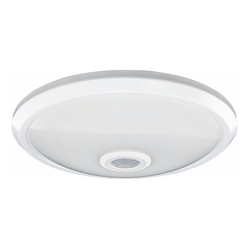Plafonnier LED avec détecteur de mouvement et capteur crépusculaire LED/16W/230V Ø 29 cm blanc