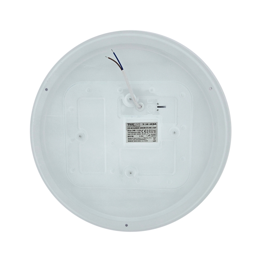 Plafonnier LED avec détecteur de mouvement LENA LED/24W/230V Ø 37,3 cm blanc