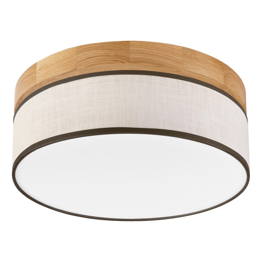 Plafonnier LED BELLADONNA LED/20W/230V Ø 30 cm crème/chêne