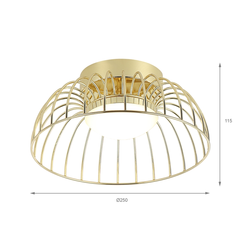 Plafonnier LED BETSY LED/12W/230V Ø 25 cm doré