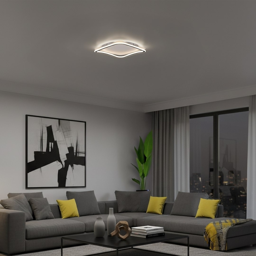 Plafonnier LED CALI LED/30W/230V 40x40 cm noir