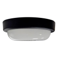 Plafonnier LED d'extérieur 8 W, 230 V, 4200 K (blanc neutre), Ø 14 cm, IP64, noir