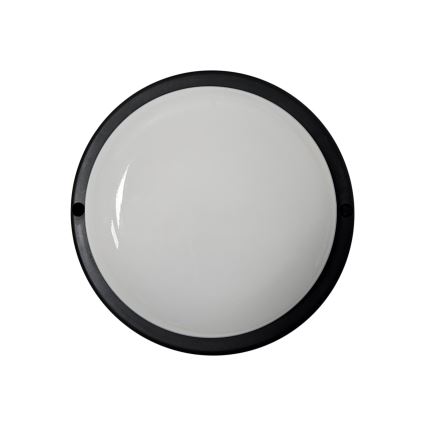 Plafonnier LED d'extérieur 8 W, 230 V, 4200 K (blanc neutre), Ø 14 cm, IP64, noir