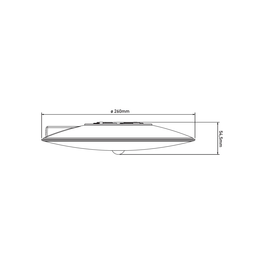 Plafonnier LED d'extérieur avec détecteur VISTA LED/15W/230V diam. 26 cm IP54 blanc