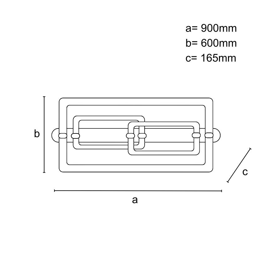Plafonnier LED dimmable 280W/230V 3000-6500K + télécommande